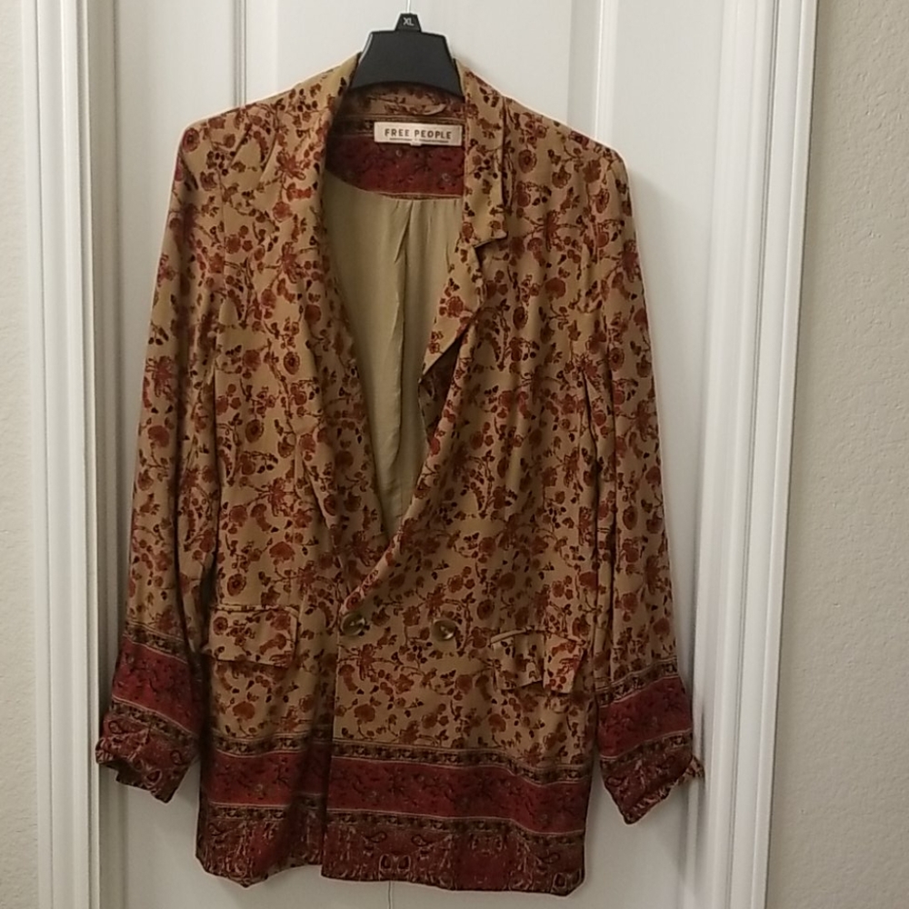 Free People floral blazer size small
